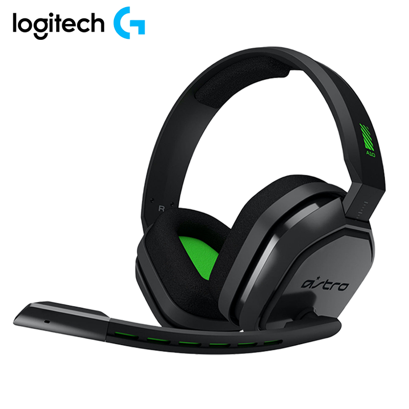 Audifono Logitech Astro A10 Gaming para Xbox1 Gris con Verde 939-001510