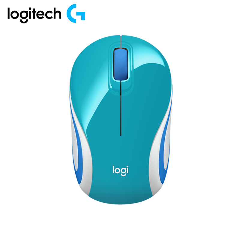 Mouse Logitech Optical USB M187 2.4GHz 1000dpi 3 Botones Celeste 910-005363