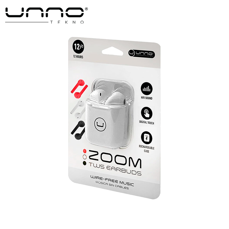 Audifono UNNO TEKNO Zoom TWS Earbuds Blanco (HS7501WT)