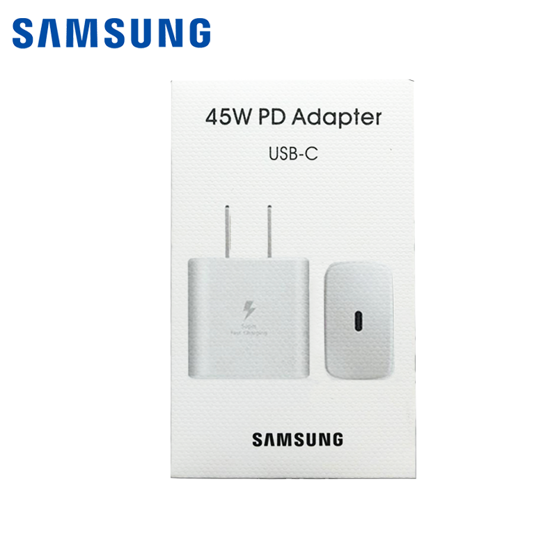 Cargador Samsung PD USB Tipo C 45W Solo Cubo Blanco
