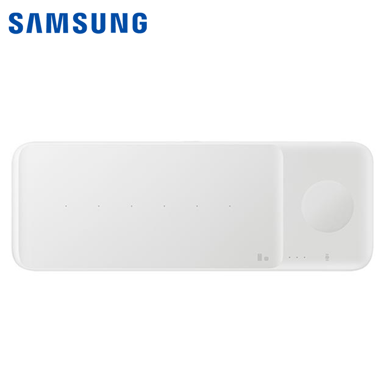 Cargador Samsung Carga Rapida Inalambrico Pad Trio 2020 EP P6300 Blanco
