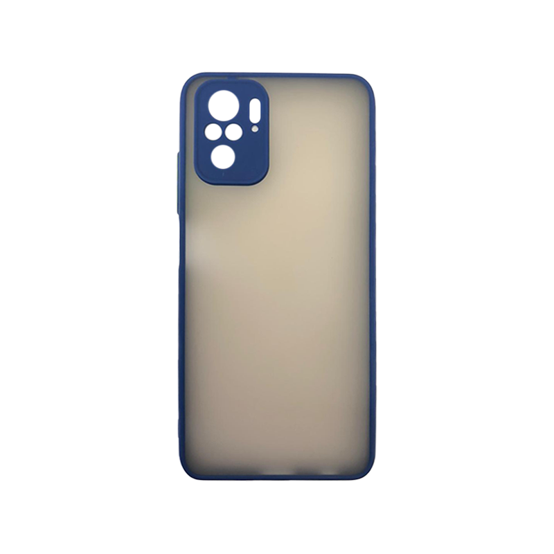 Protector con Marco de Hule Ahumado Redmi Note 10 Azul