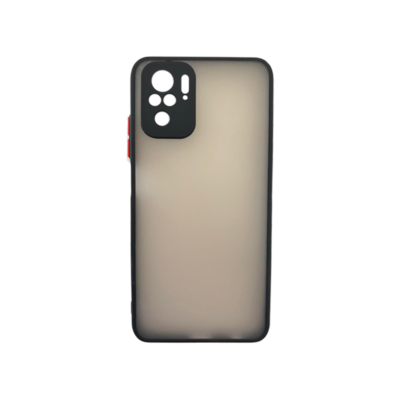 Protector con Marco de Hule Ahumado Redmi Note 10 Negro