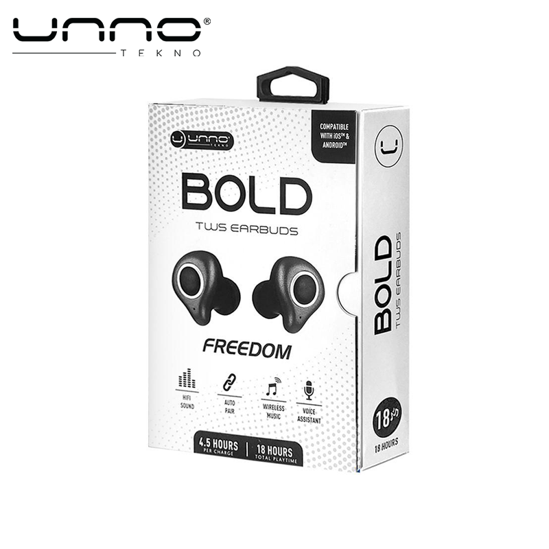 Audifono UNNO TEKNO Bold TWS Earbuds Gris (HS7502GY)