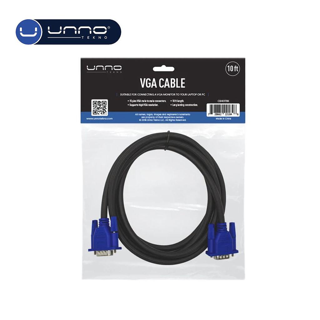 Cable UNNO TEKNO VGA 3mts (CB4017BK)