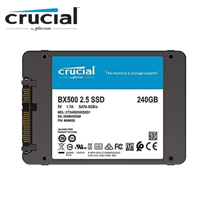 Disco Duro Crucial SSD Interna 240GB 2.5 pulg 3D