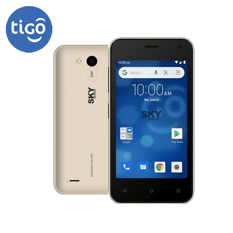 Celular SKY Black 2 Tigo un Sim Dorado