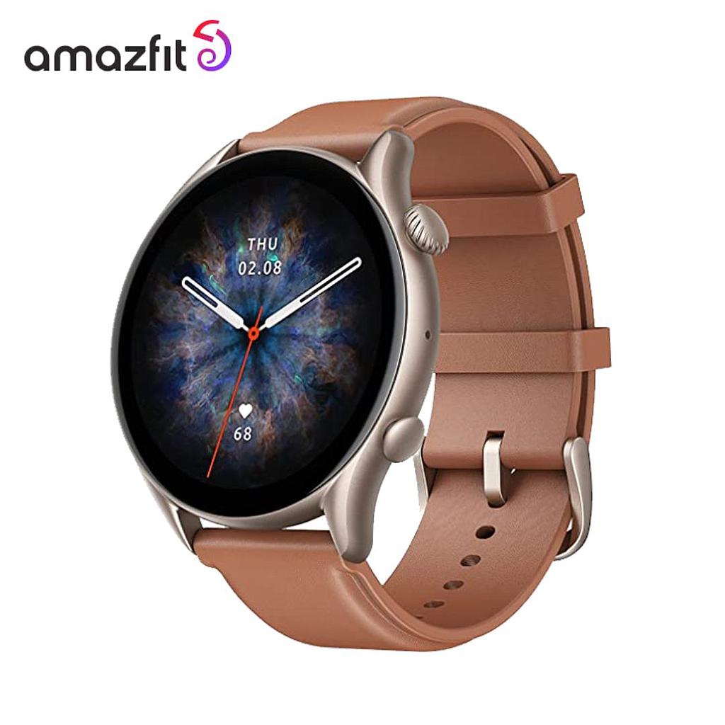 Reloj Amazfit GTR 3 Pro de Cuero Cafe