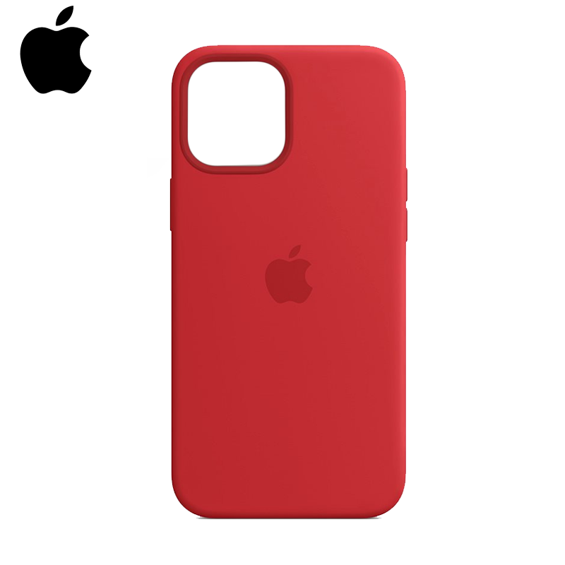 Protector iPhone 12 y 12 Pro Silicon MagSafe Rojo