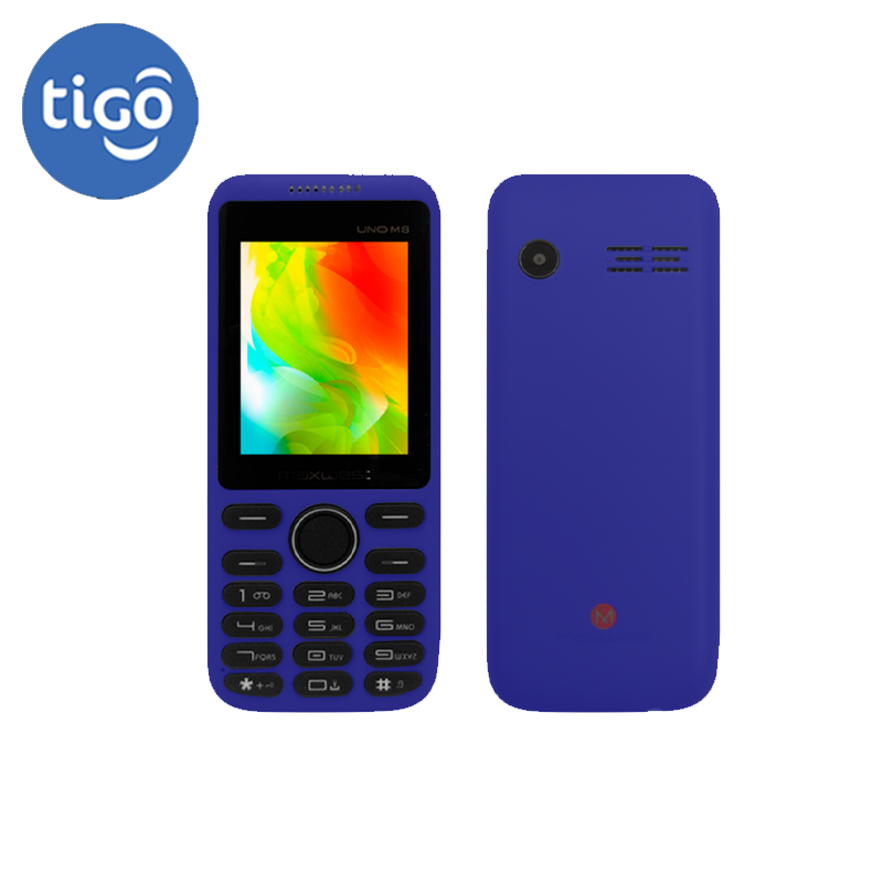 Celular MaxWest Uno M8 Plus Tigo Un Sim Azul