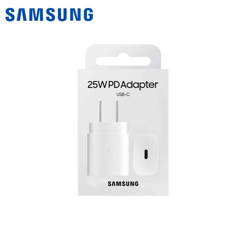 Cargador Samsung Cubo 25W PD USB-C Blanco ORIGINAL