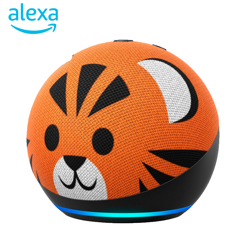 Amazon Alexa Echo Dot 4ta Generación Kid Edition Tiger Naranja / Negro