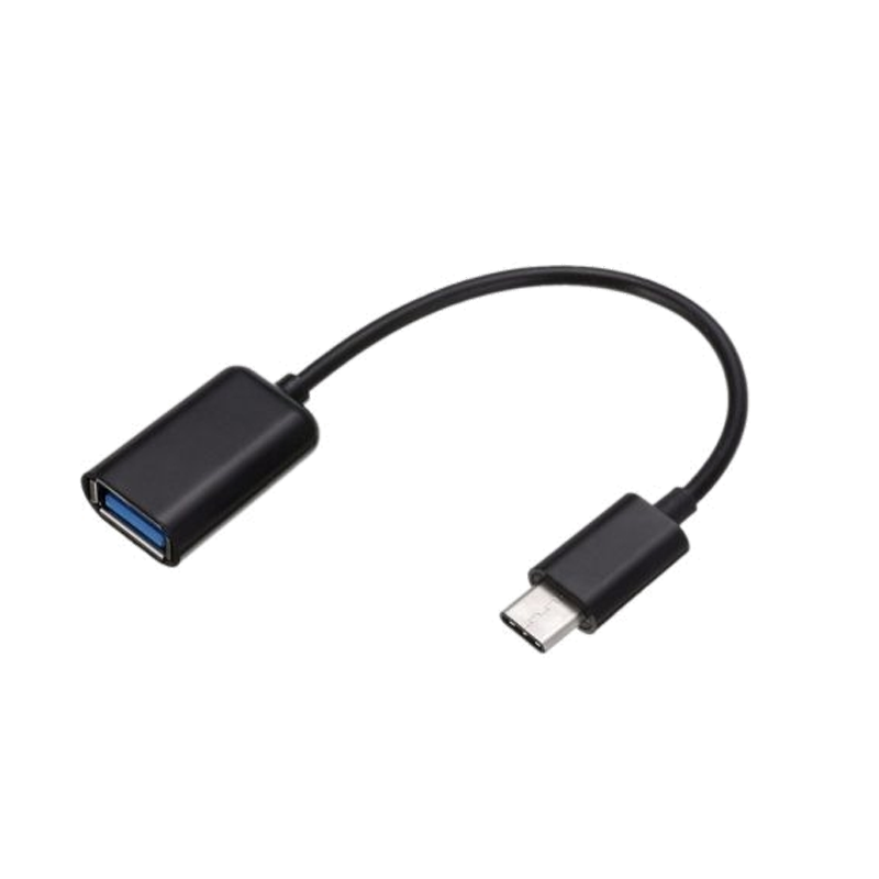 Cable OTG USB-C A USB-A Negro