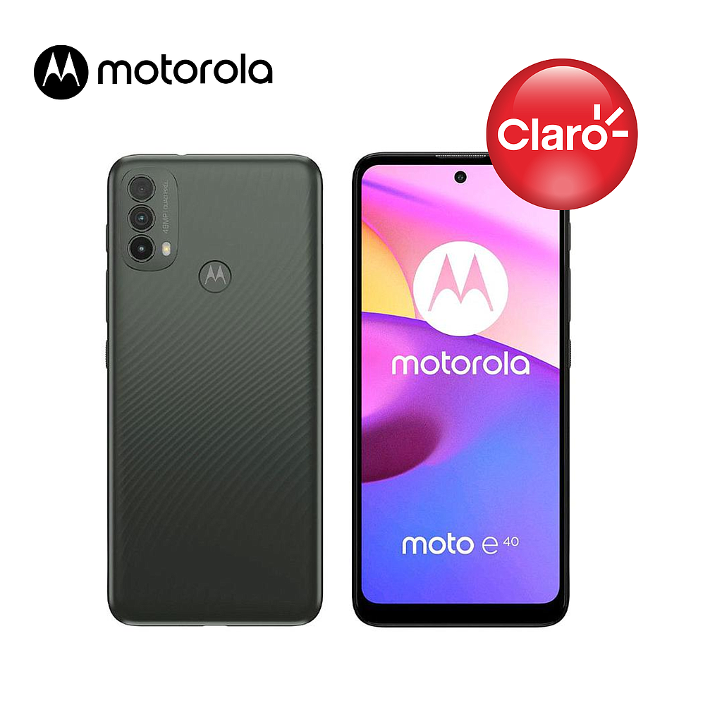 Celular Motorola Moto E40 64GB/4 Claro Un Sim Gris Acero