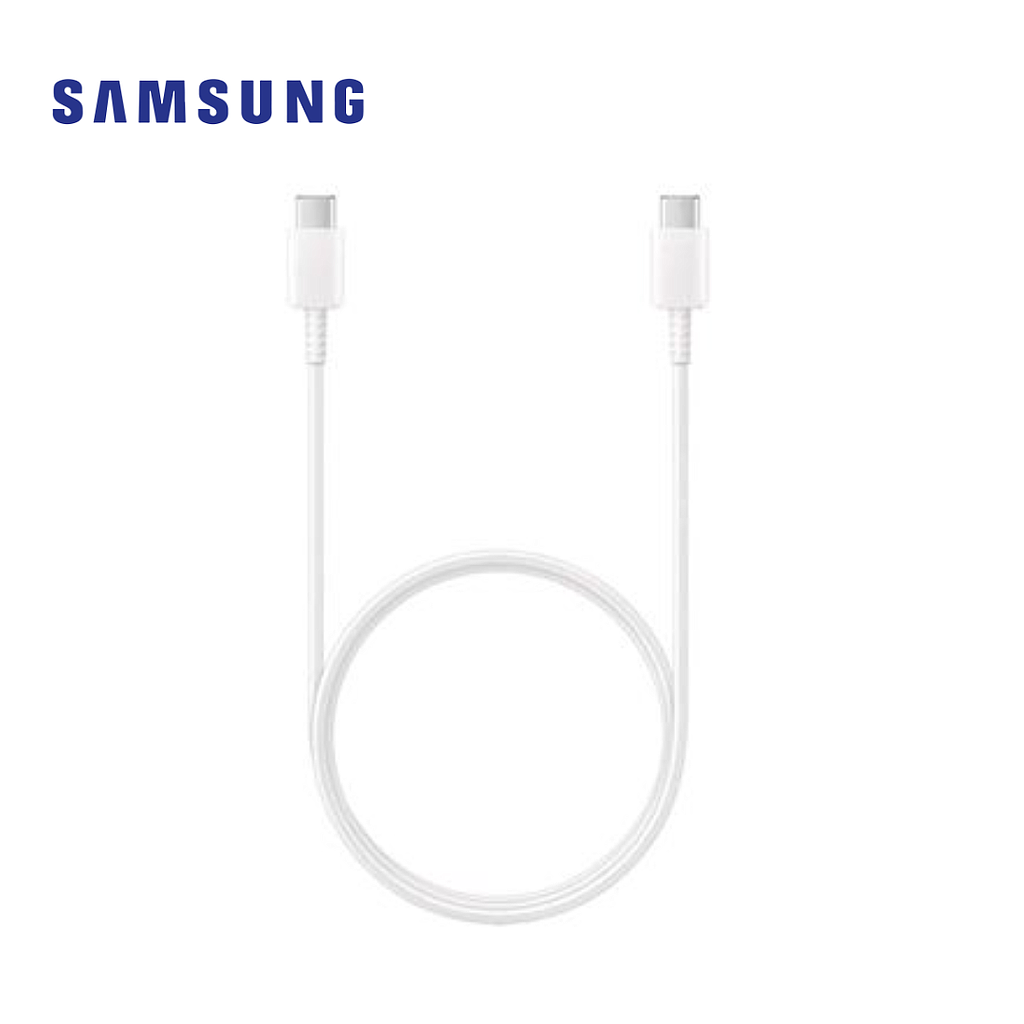 Cable Samsung Tipo USB C a Tipo USB C 60W 1 m Original Blanco (EP-DA705)