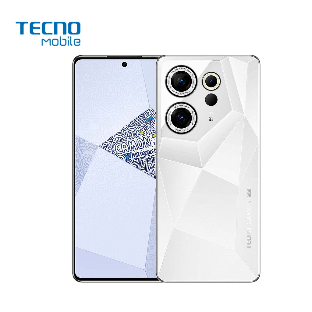 Celular Tecno Camon 20 Premier 5G Mr Doodle 512GB/8 Liberado Dual Sim Blanco