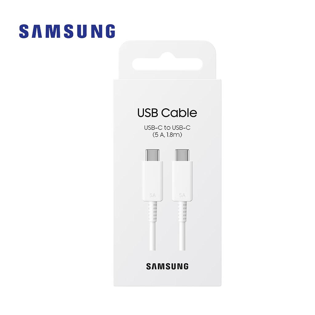 Cable Samsung Tipo USB C a Tipo USB C (5A) 100W 1.8m ORIGINAL (EP-DX510) Blanco