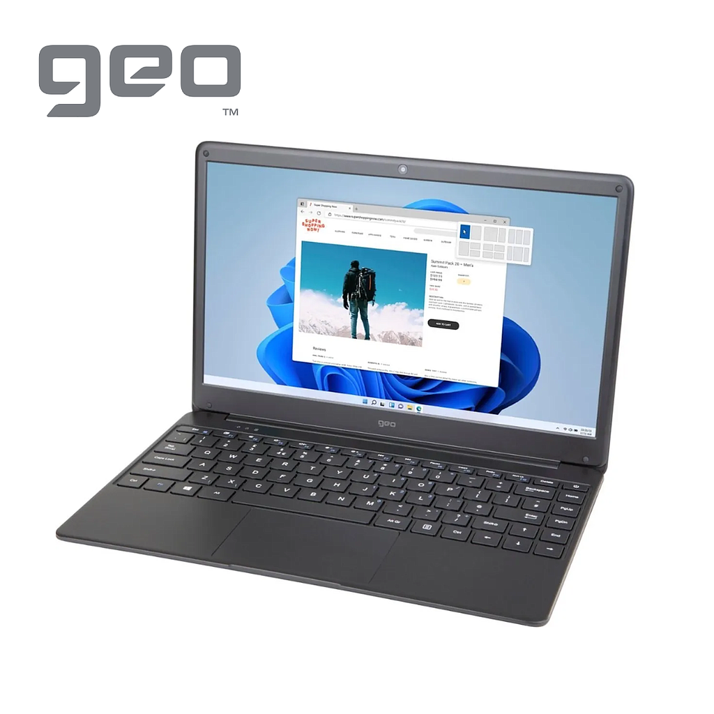 Laptop GEO GeoBook 14.1" Modelo-GE178 8GB RAM 128GB SSD Negra