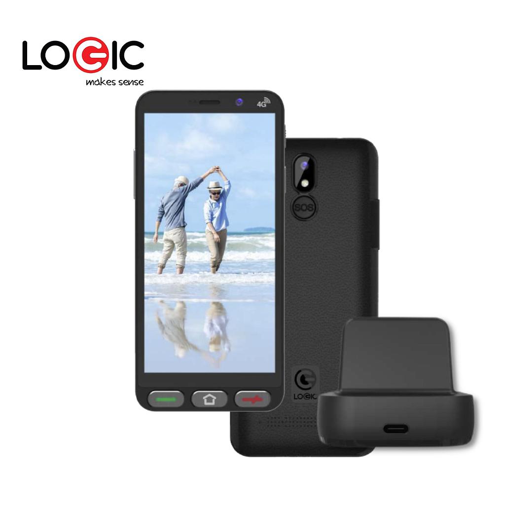 Celular Logic S57 Con Base de Carga 4G 32GB/2 Liberado Dual Sim Negro