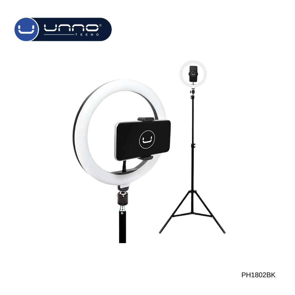 Kit Aro UNNO TEKNO de Luz Anular de 10" LED (PH1802BK)