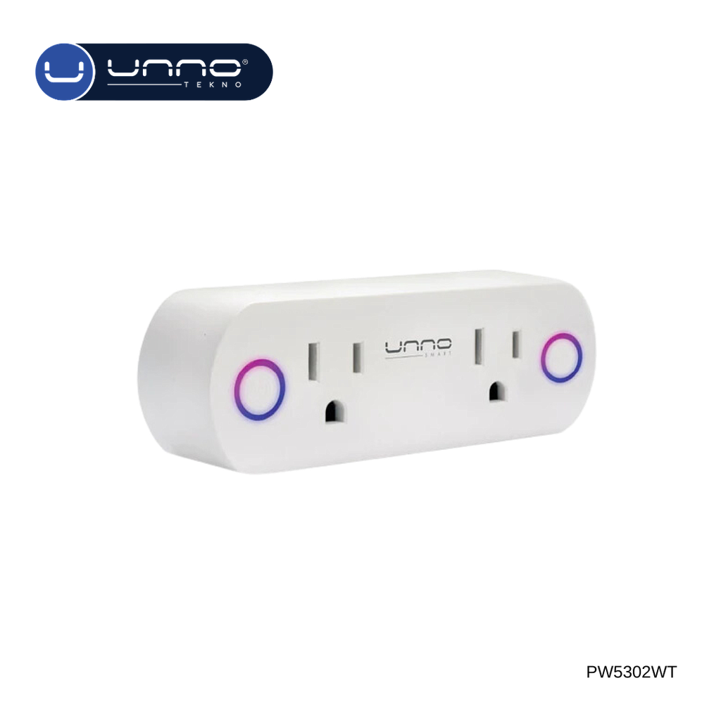 Tomacorriente UNNO TEKNO Dual plug 1760W Blanco (PW5302WT)
