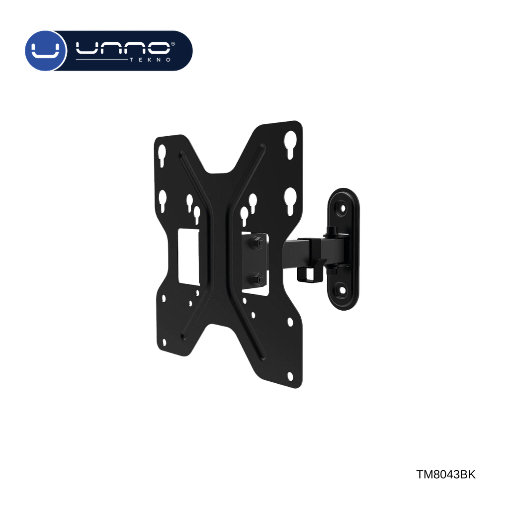 Soporte UNNO TEKNO de pared para television de movimiento completo 42" Negro (TM8043BK)