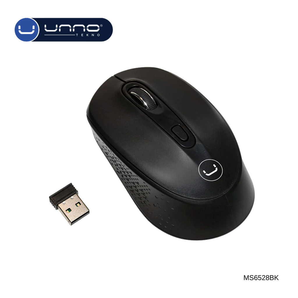 Mouse UNNO TEKNO Contour Inalambrico Negro (MS6528BK)