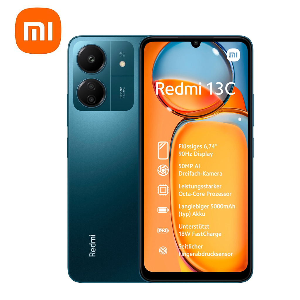 Celular Xiaomi Redmi 13C EU 128GB/4 Dual SIM Azul Liberado (No incluye Cubo)