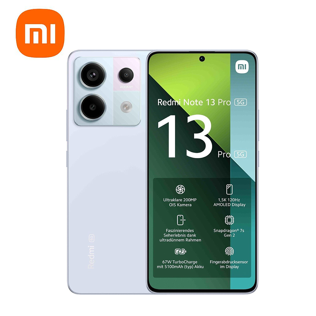 Celular Xiaomi Redmi Note 13 Pro 5G 512GB/12 Liberado Dual Sim Violeta