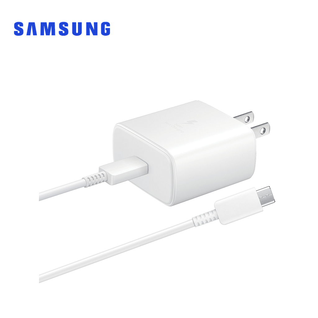 Kit Cargador Samsung USB-C a USB-C 1.8m 45W 5A Blanco 