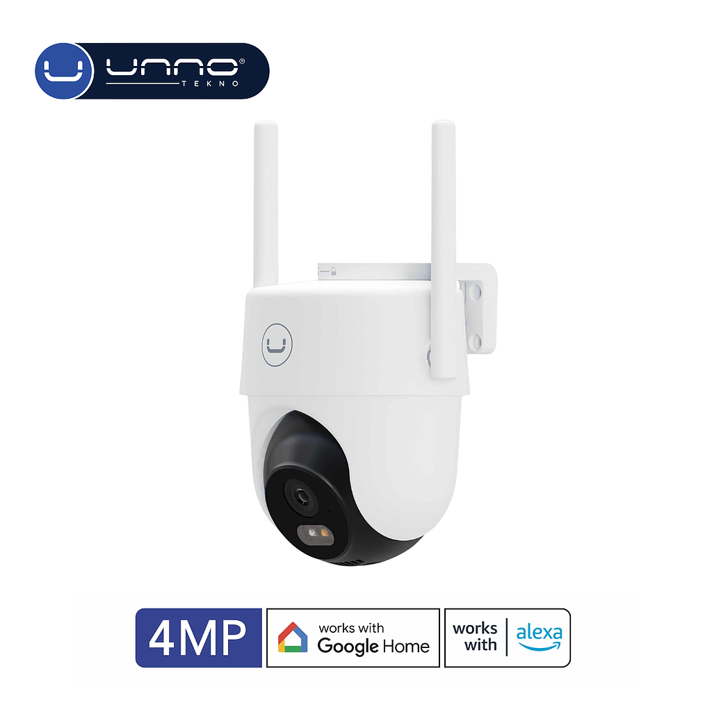 Camara UNNO TEKNO para Exterior  WiFi 360° Blanco (CM1411WT)