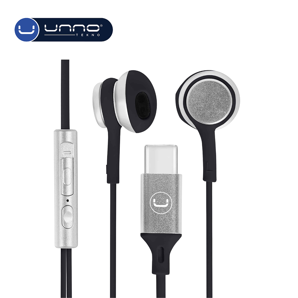 Audifono UNNO TEKNO Ultra Tipo USB-C Plateado (HS7005)