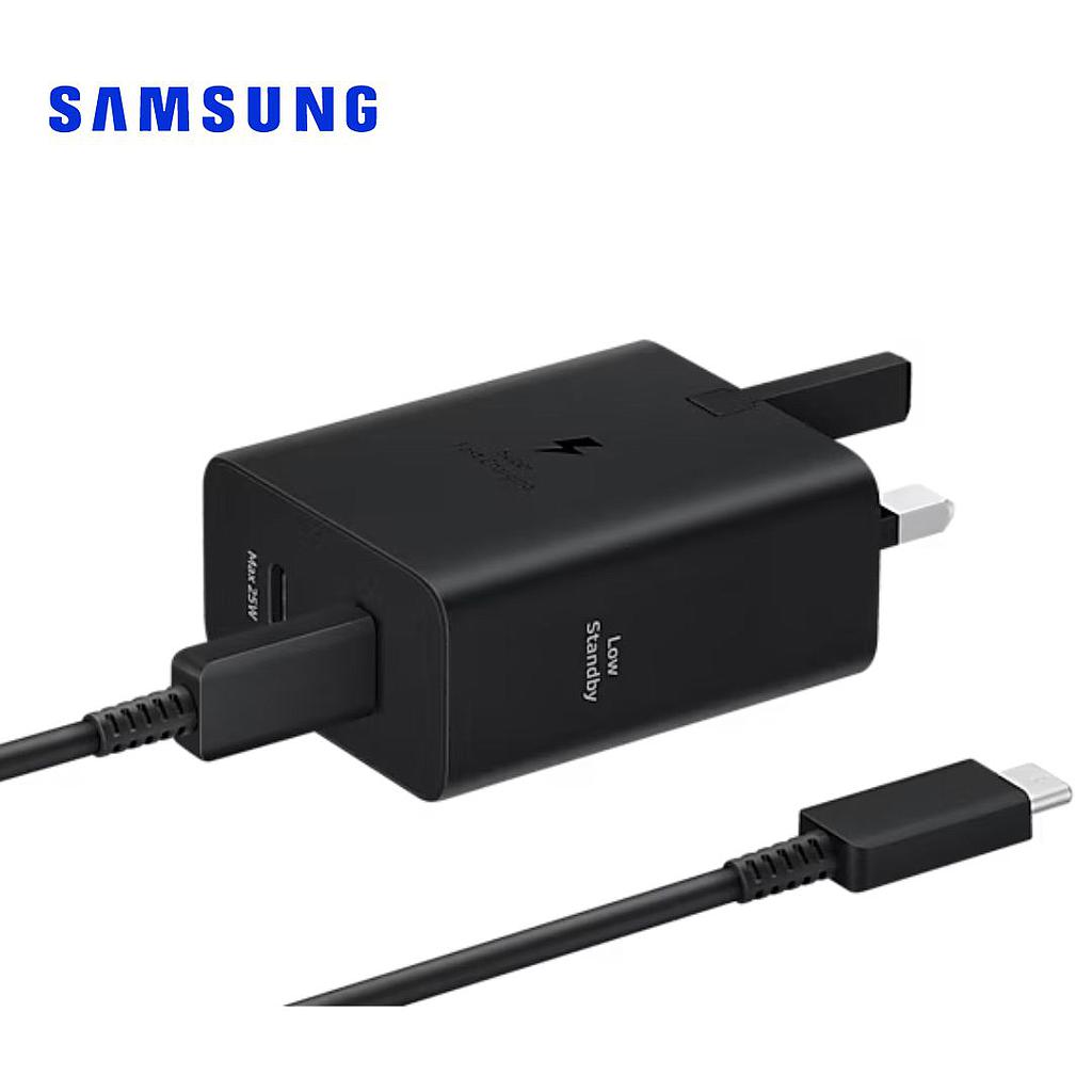 Kit Cargador Samsung PD Adapter 50W Tipo USB-C  Con cable Negro (EP-T5020) (ORIGINAL)