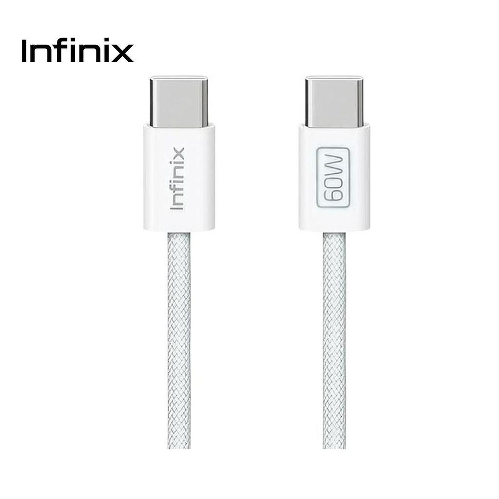 Cable Infinix Trenzado USB-C a USB-C 60w 1M Gris (XDC63)