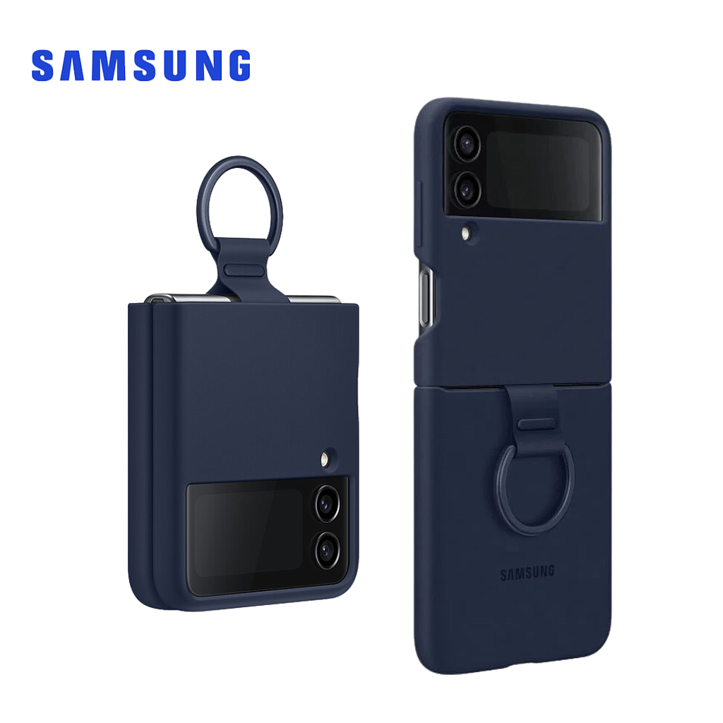 Case Samsung de silicone Galaxy Z FLIP 6 AZUL con argolla (EF-PF741) 