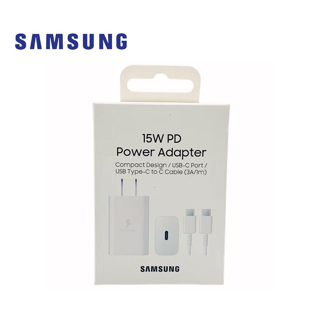 Kit Cargador Samsung completo 15w Tipo-C (EP-T1510) Blanco