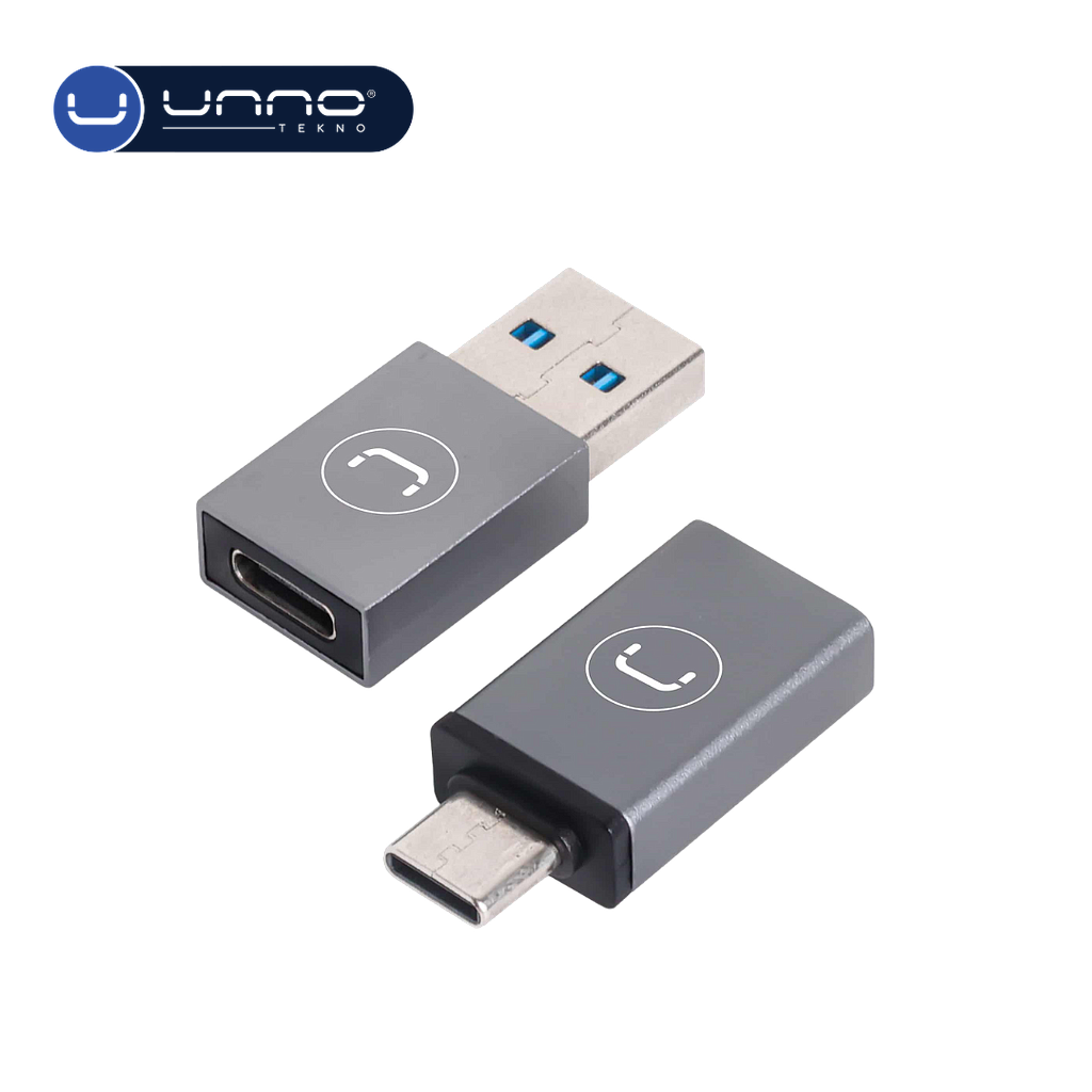 Adaptador UNNO TEKNO OTG USB-A A USB-C Y USB-C A USB-A (AD4301GY)