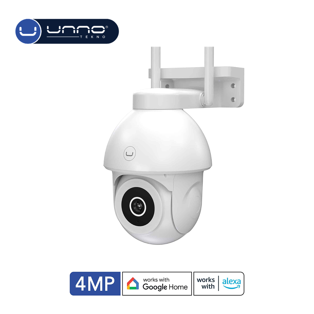 Camara UNNO TEKNO para Exterior WiFi 360° 4MP Cam11+Blanco (CM1421WT)