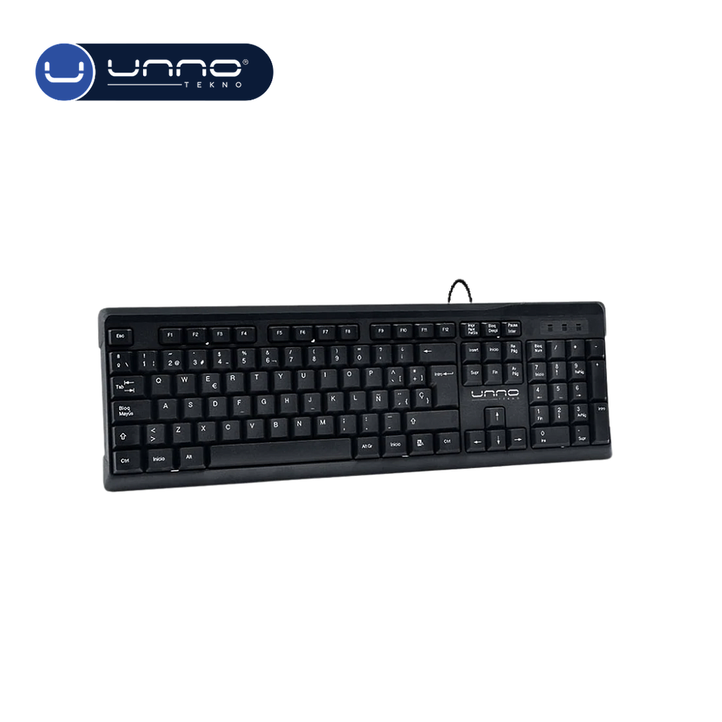 Teclado UNNO TEKNO Klass USB Español (KB6701BK)