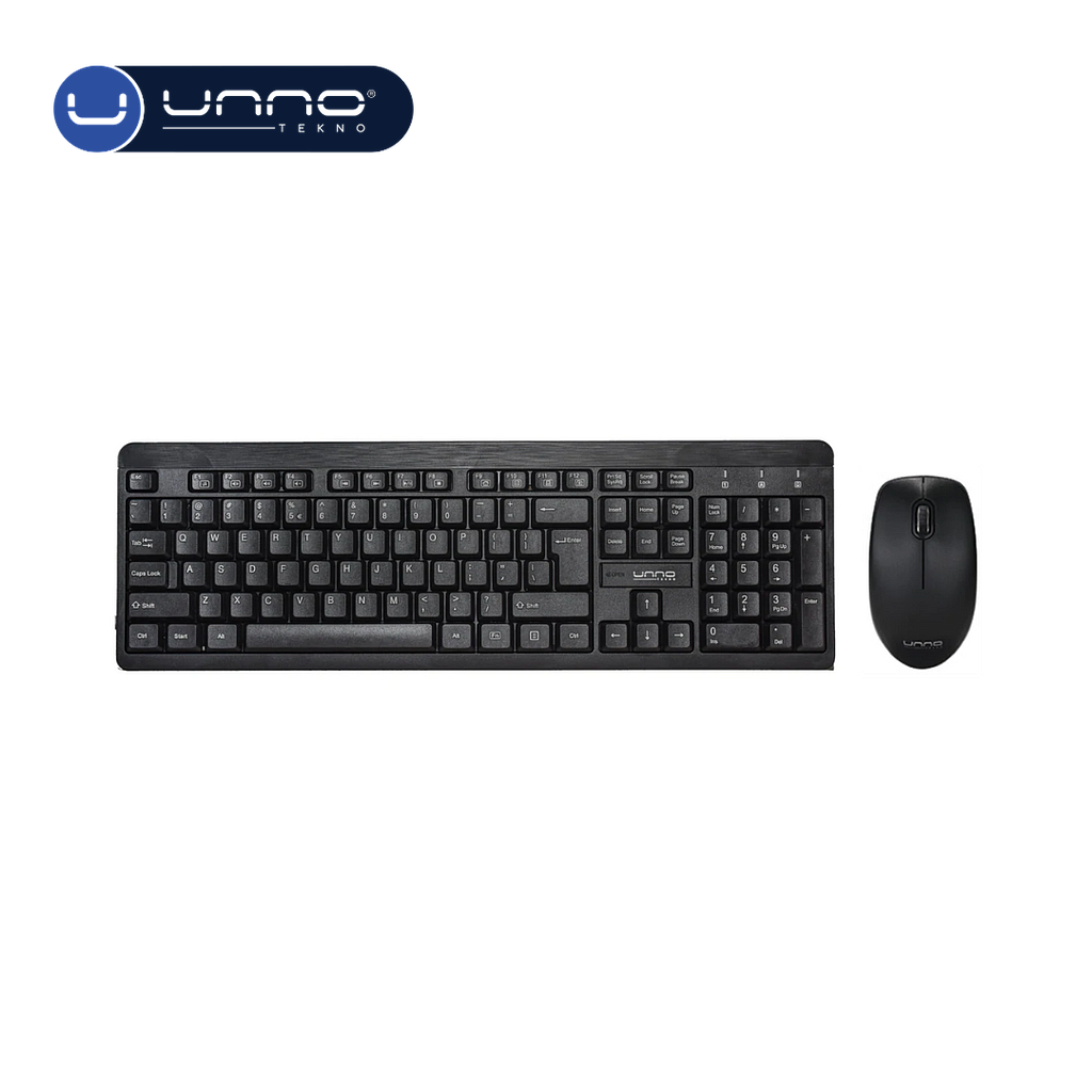 Combo UNNO TEKNO Teclado y Mouse Inalambrico Klass USB Español (KB6741BK)