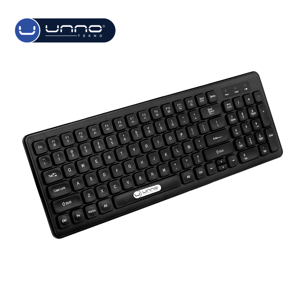 Teclado UNNO TEKNO Klass USB Inalambrico Español (KB6751BK)