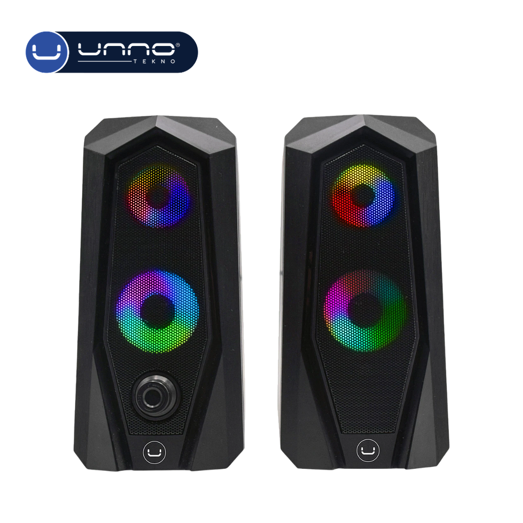 Bocina UNNO TEKNO BRV30 Parlante de escritorio 10W Negro con Luz RGB (SP9030BK)