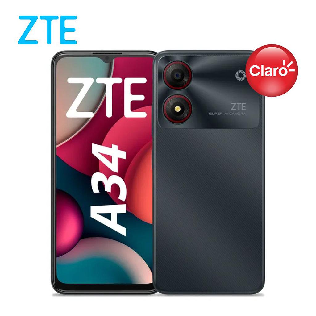 Celular ZTE BLADE A34 64GB/4 Claro Un Sim Gris