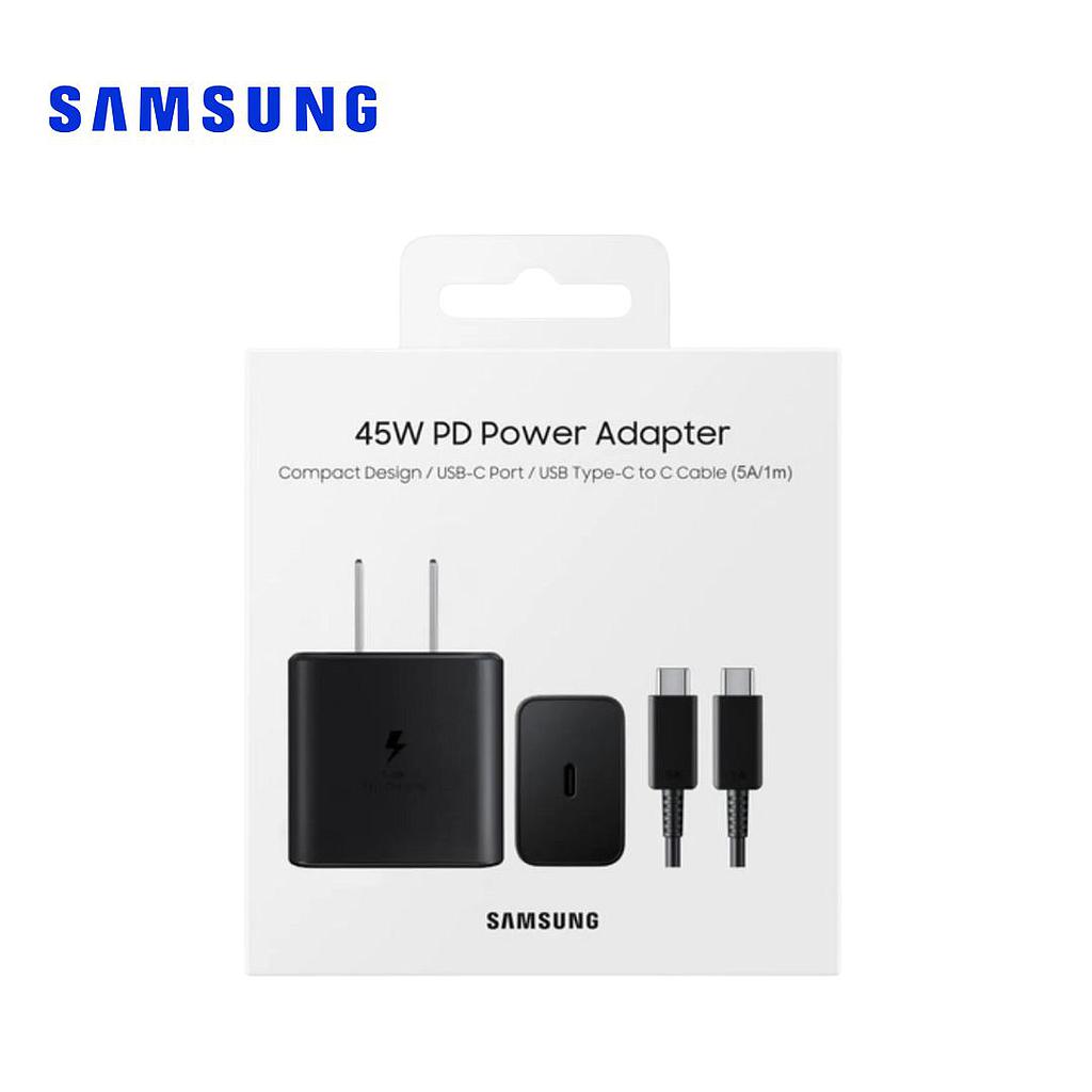 Kit Cargador Samsung Travel Adapter USB Tipo C a USB Tipo C 1.8M 45W PD (EP-T4510) Negro