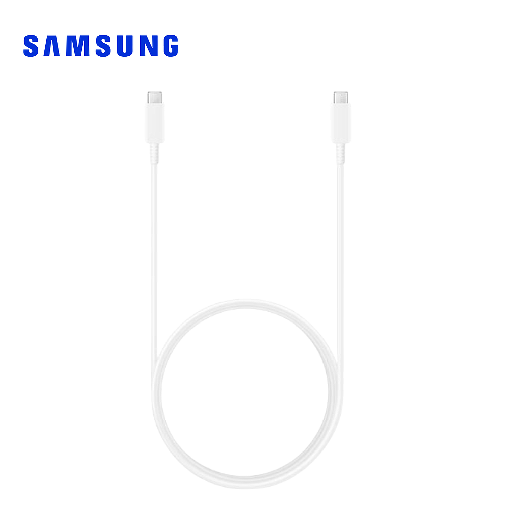 Cable Samsung Tipo USB C a Tipo USB C 100W 1 m Original Blanco (EP-DN975)