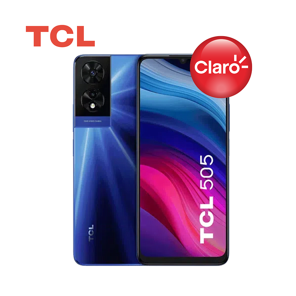 Celular TCL 505 4G LTE 128GB/8 Claro Un Sim Azul