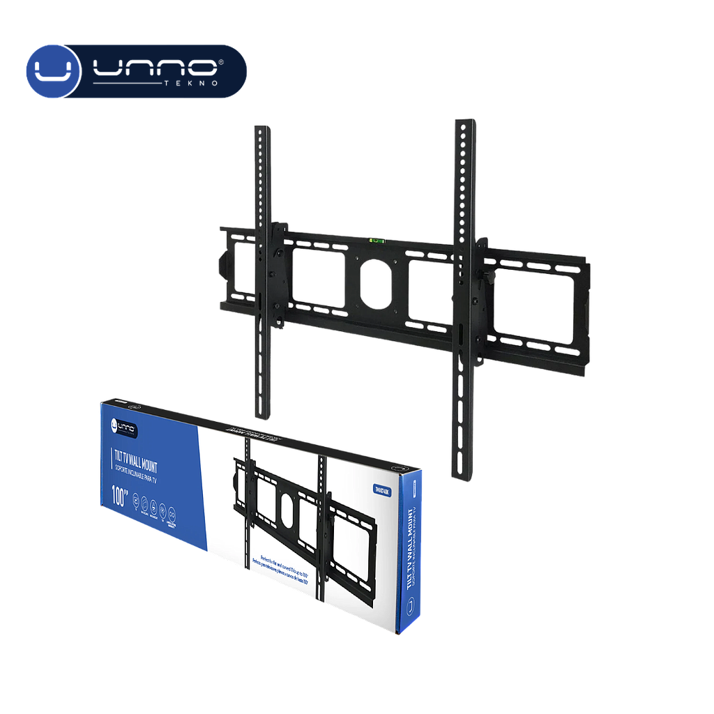 Soporte UNNO TEKNO de movimiento completo y doble brazo de 100" para TV (TM8074BK)