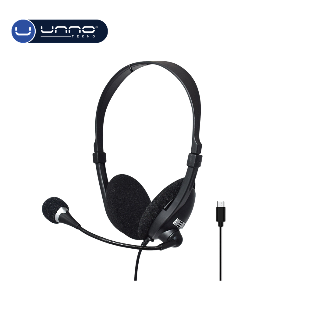 Audifono UNNO TEKNO Ace 5 USB-C con Microfono Negro (HS7206BK)
