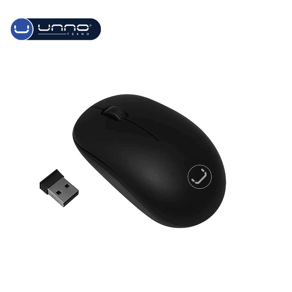 Mouse UNNO TEKNO Curve Inalambrico Negro (MS6526BK)
