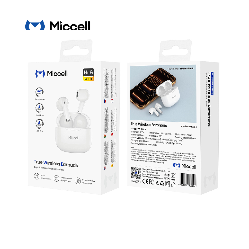 Audifono Miccell VQ-BH11S Blanco